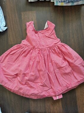 Edgehill Collection Red Gingham Sleeveless Girls' Dress